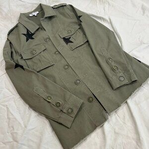 CZ Collection Cezele - military inspired jacket with black stars - Size Small